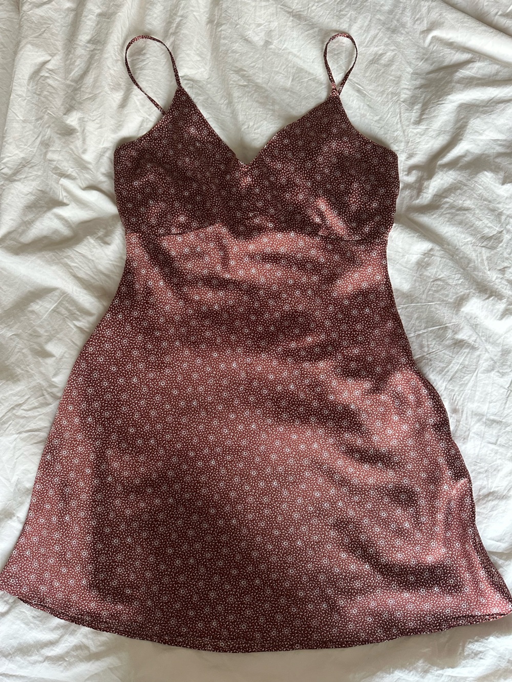 Abercrombie & Fitch Floral Mini Silk Slip Dress